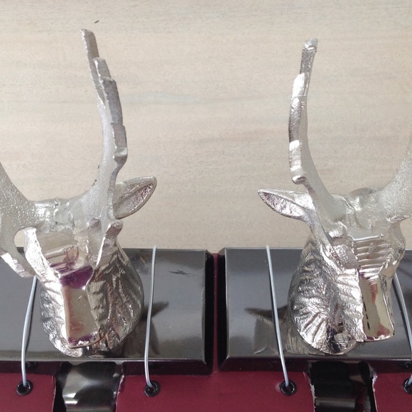 Set of 2 Deer Antler Stocking Holders - Picture 3 of 5